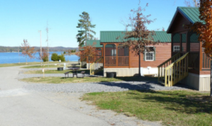 Cabin settings in Guntersville